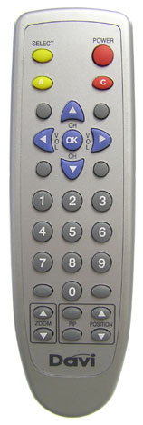 SC33A Infrared Remote - 33 Key Remote - Full Overlay - Rubber Keys