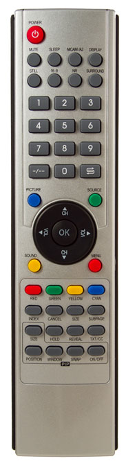 SH50D Infrared Remote - 50 Keys - Large Slim Design - Multiple Device Control Key Layout